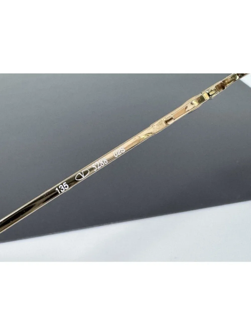 Valentino Eyeglasses, Frames Only, V5288 02S Gold 50 - 17-135, Rimless, Italy